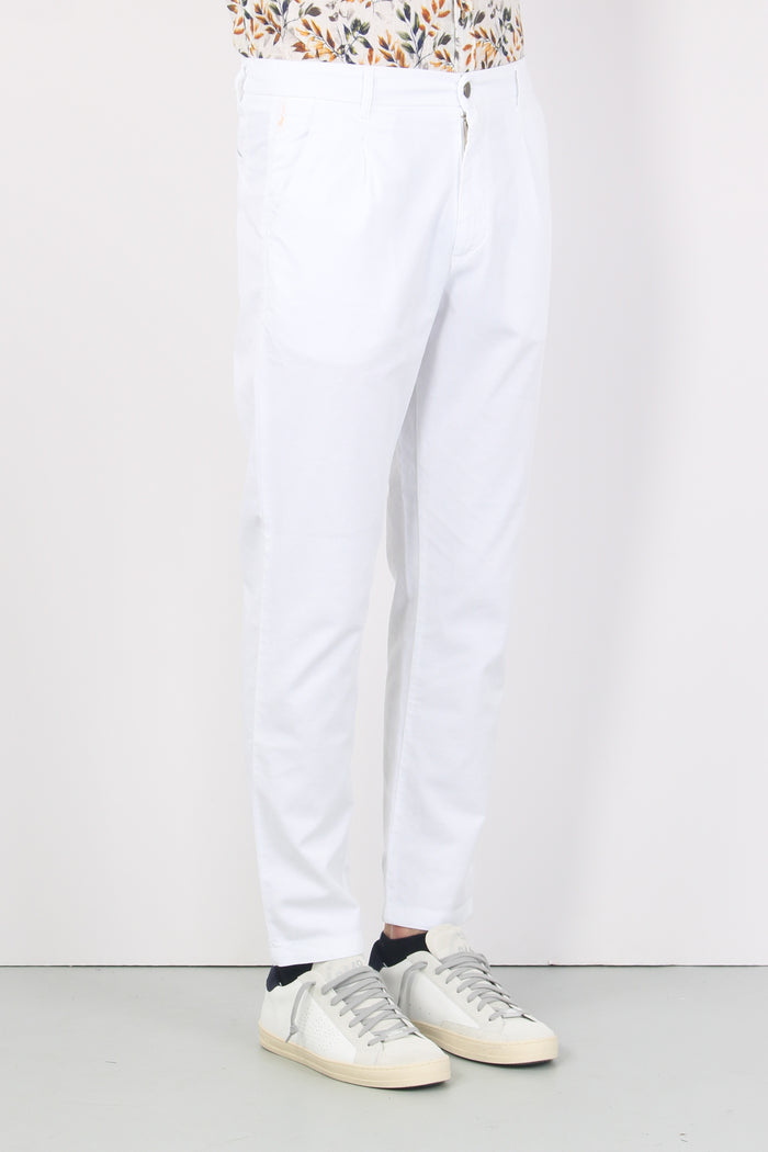 Pantalone Chino Pence Bianco-5