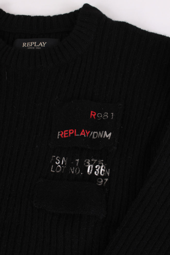 Pullover Coste Cappuccio Nero-4