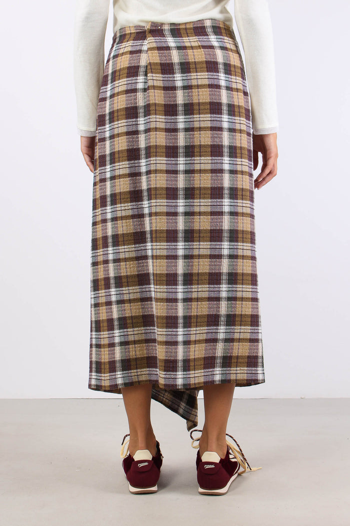 Gonna Portafoglio Check Malva/beige-4