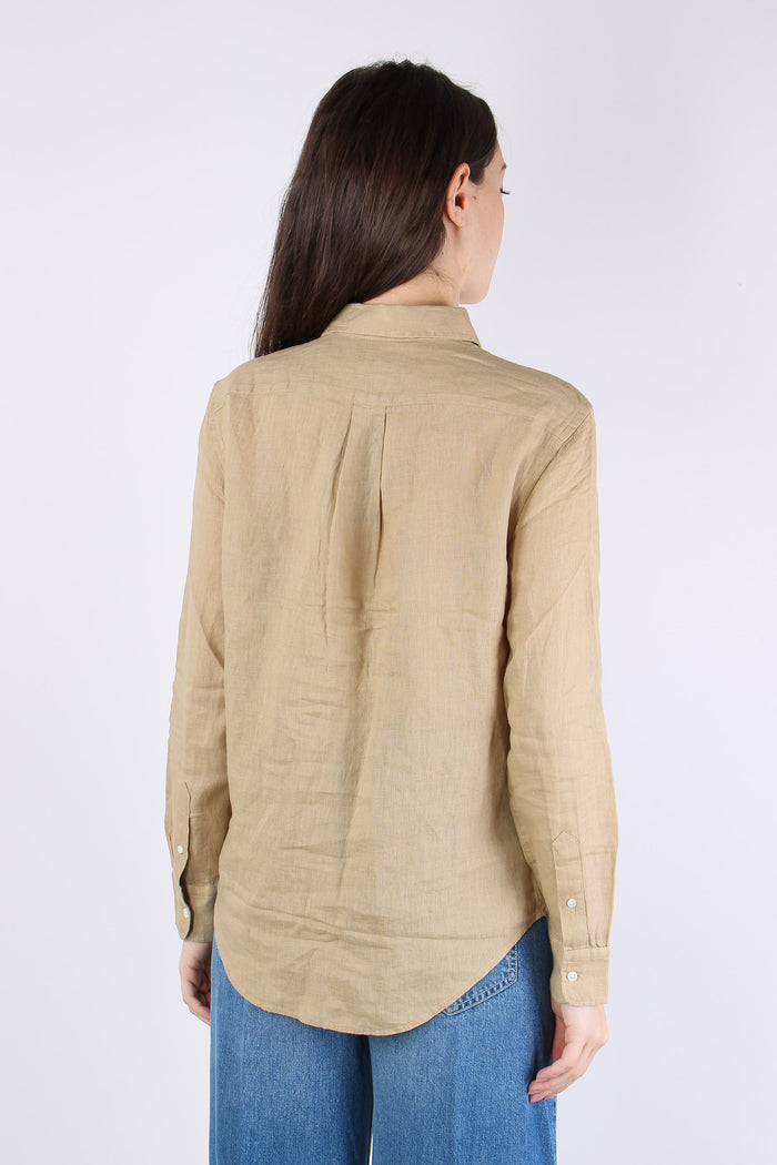 Camicia Classica Lino Coastal Beige-4