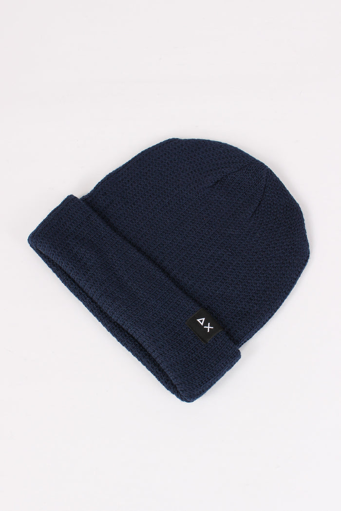 Cuffia Basica Logo Navy Blue-3