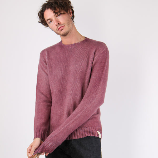 Maglia Girocollo Reversibile Denim/bordeaux-2