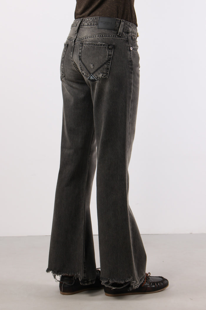 Denim Bootcut Fondo Sfrangiato Denim Black-7