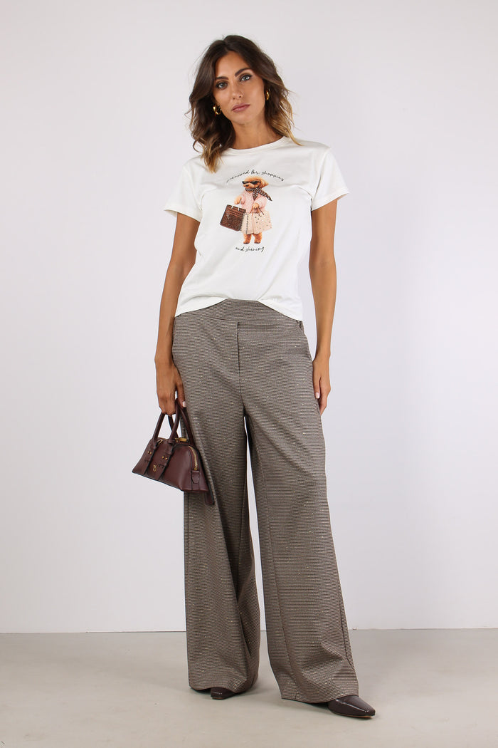 T-shirt Stampa Barboncino Stra Panna-5