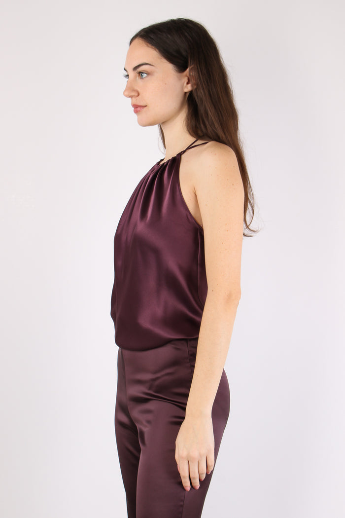 Carota Top Satin Smanicato Bordeaux-9