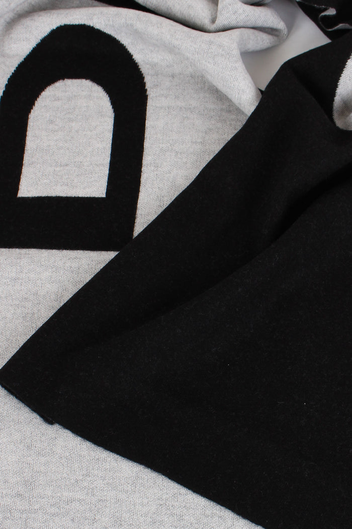 Serbia Sciarpa Logo Nero/bianco-6