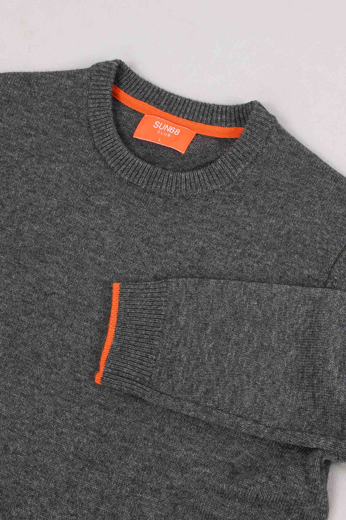 Maglia Lana Logo Grigio-6