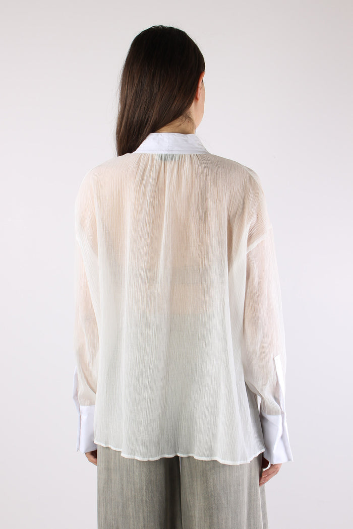 Camicia Chiusura Fiocco White-5