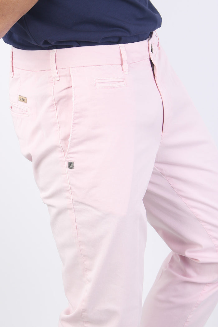 Pantalone Chino Slim Fit Rosa Antico-6