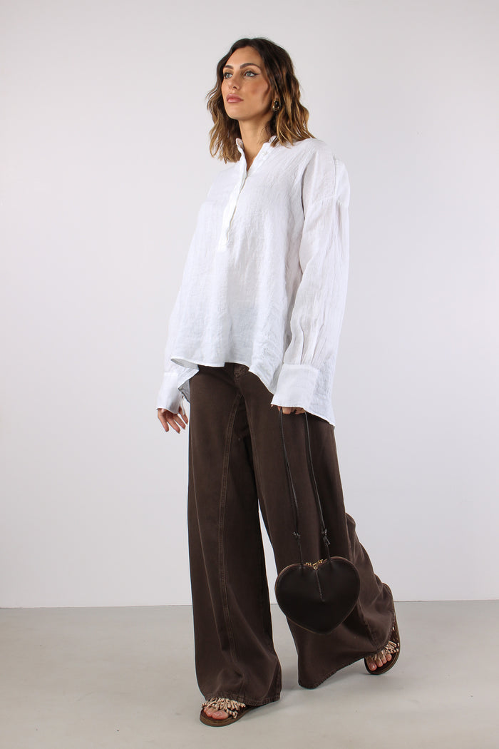 Camicia Lino Coreana Naturale-5