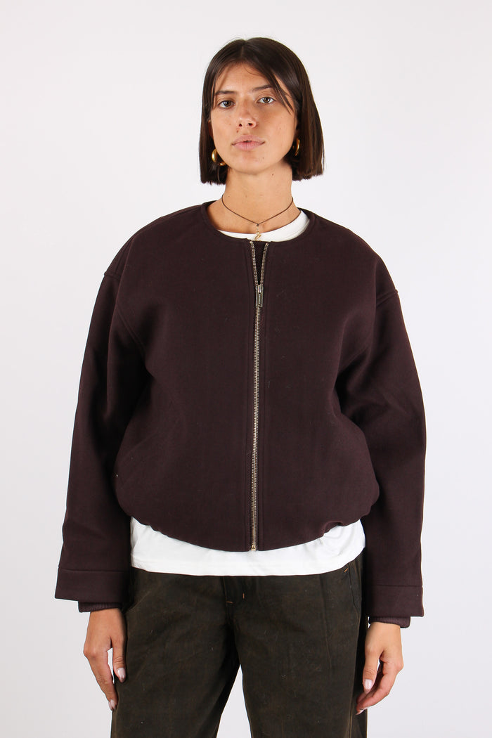 Bomber Panno Lana Chocolate Bean-2