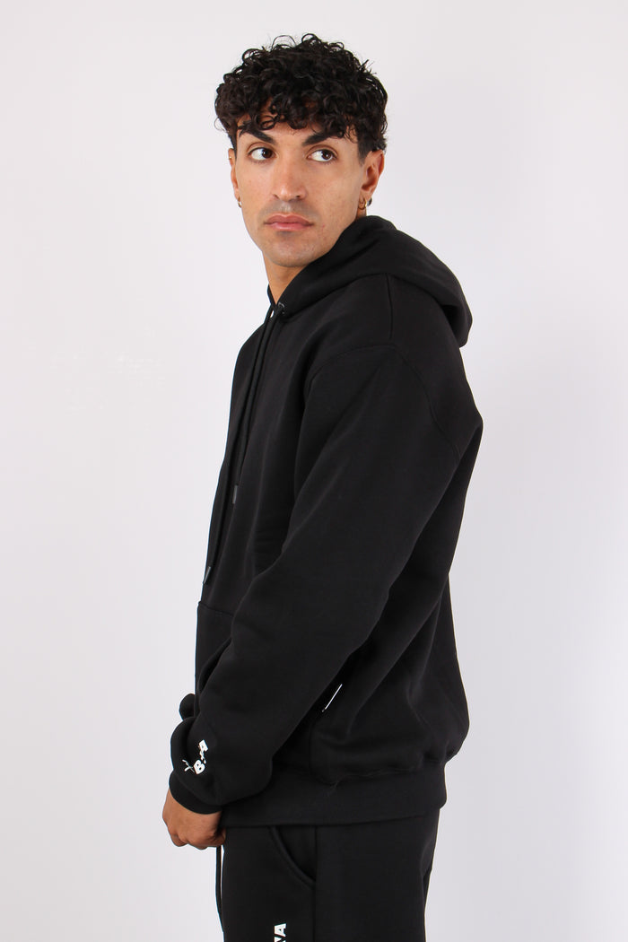 Felpa Cappuccio Logo Nero-6