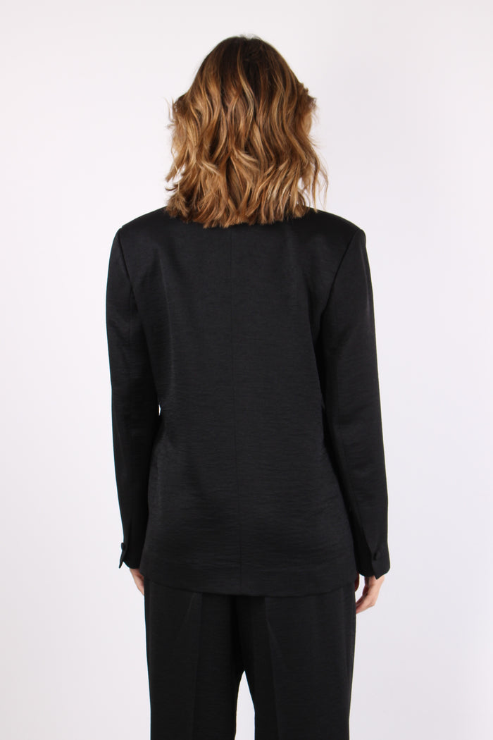 Giacca Doppiopetto Shiny Black-4