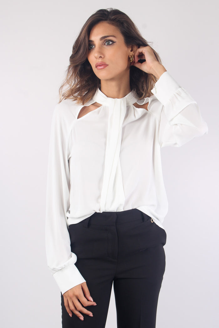 Dakota Blusa Nodo Collo Milk