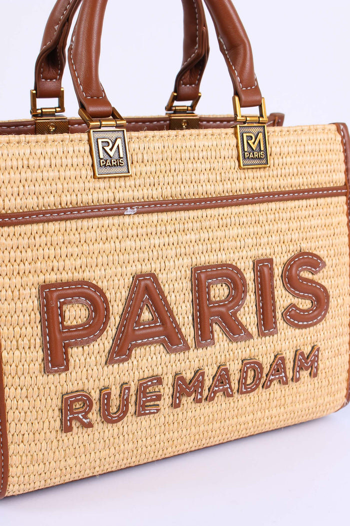 Shopping Mini Rigida Paglia Straw Brown-4