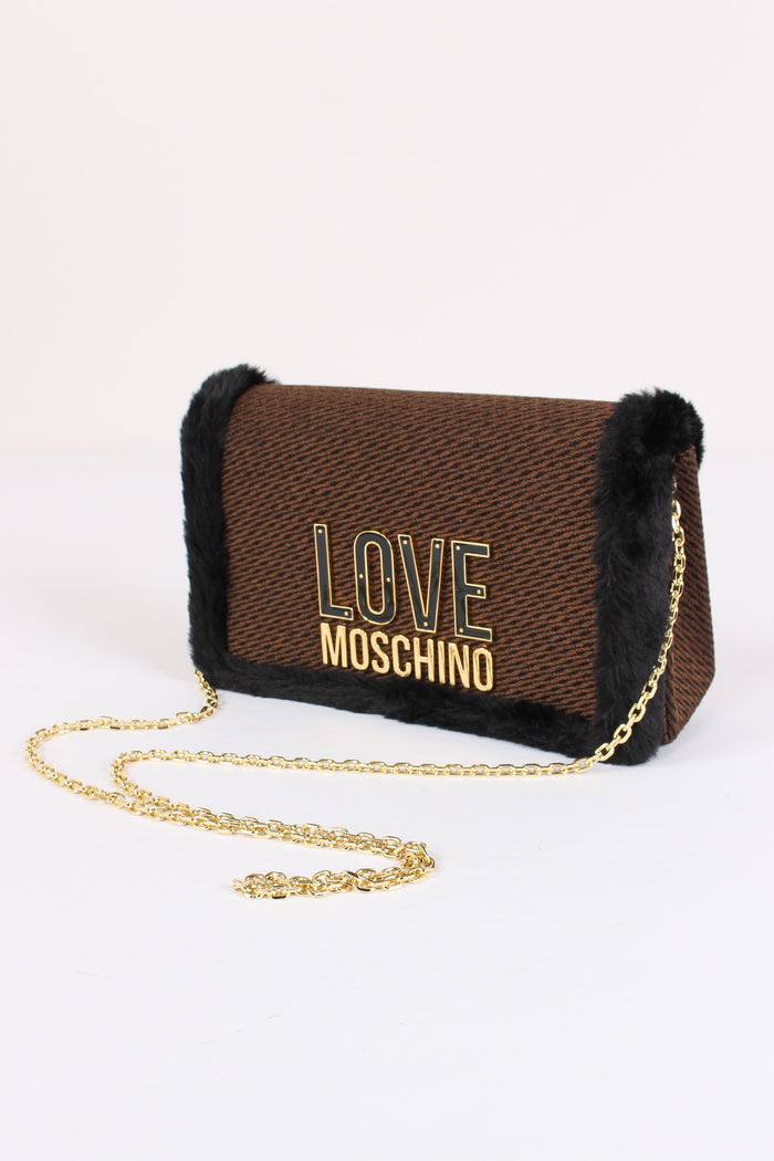 Tracolla Ecopelliccia Nero/cuoio-4