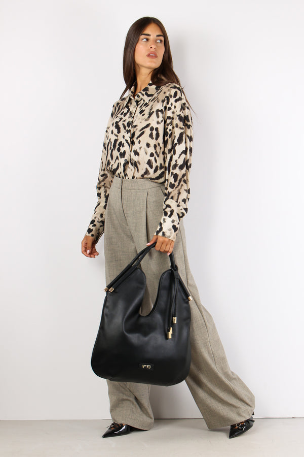 Camicia Over Viscosa Leggera Spotted