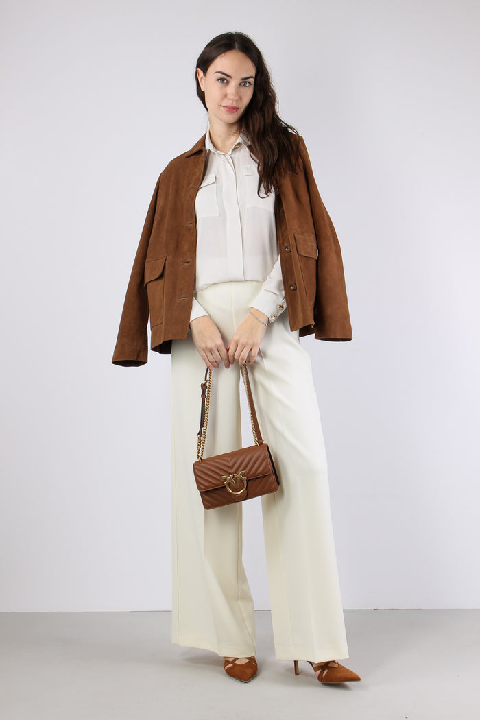 Camicia Tasche Applicate Milk-5