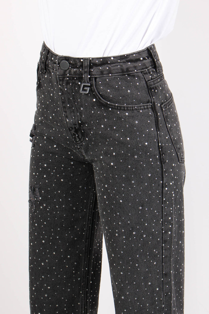 Jeans Multi Strass Nero-6