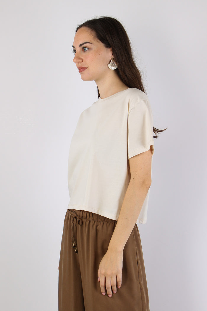 T-shirt Retro Pizzo Burro-4