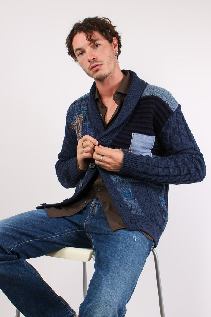 Cardigan Patch Blu-9