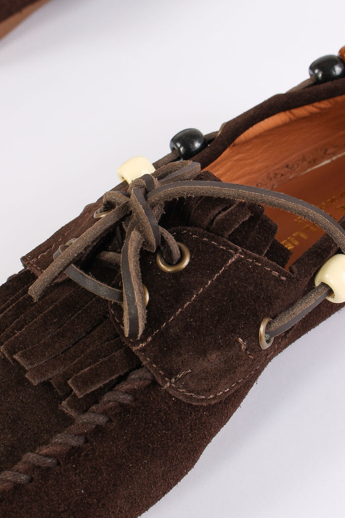 Mocassino Camoscio Nappe Perli Caffe-8