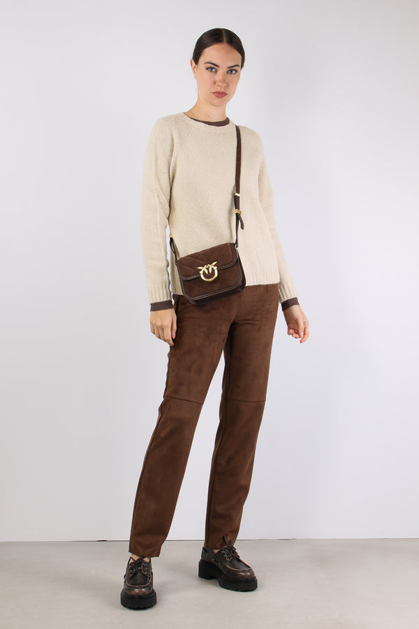 Ghiacci Maglia Over Alpaca Intonaco Unito