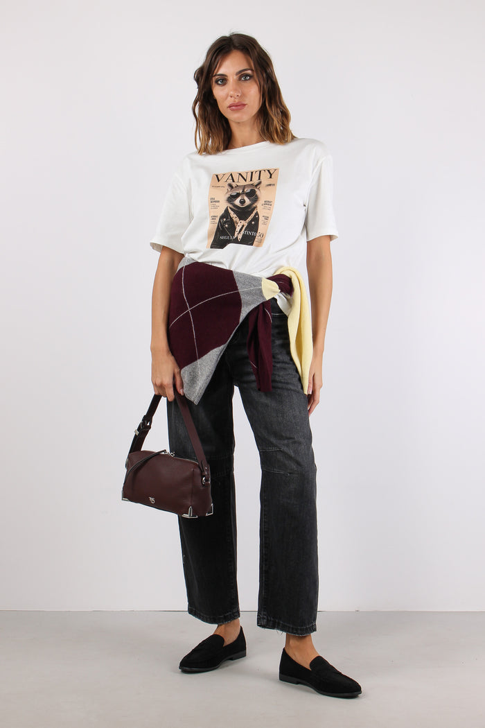 T-shirt Stampa Vanity Procione Bianco-2