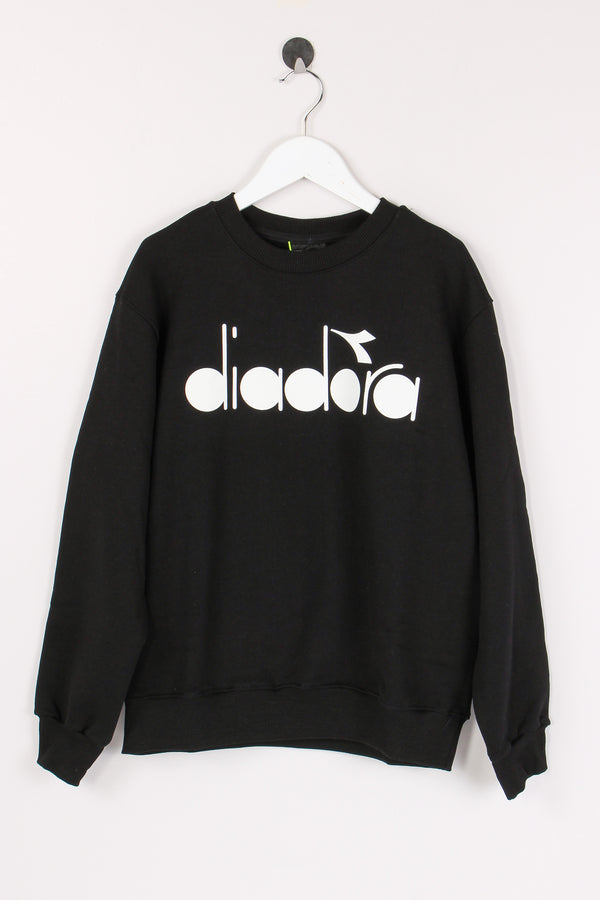 Felpa Girocollo Logo Nero