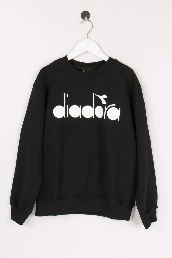 Felpa Girocollo Logo Nero