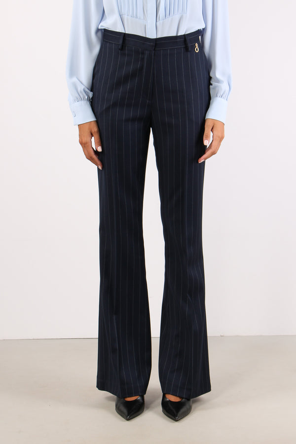 Iussis Pantalone Gessato Flare Total Eclipse-2