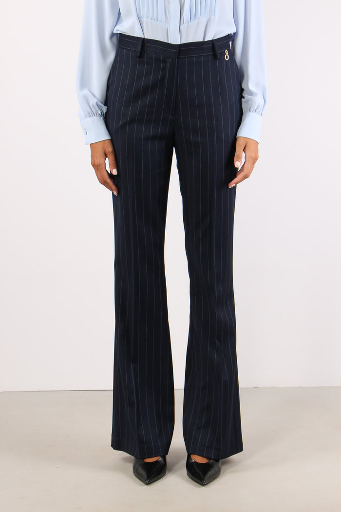 Iussis Pantalone Gessato Flare Total Eclipse-2
