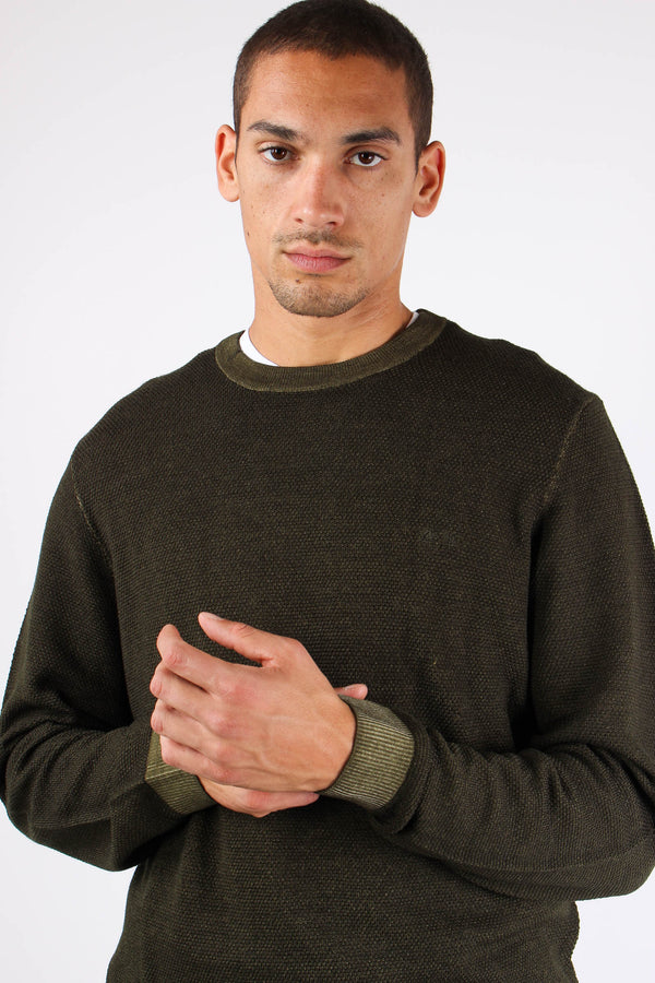 Maglia Lana Punto Riso Militare-2