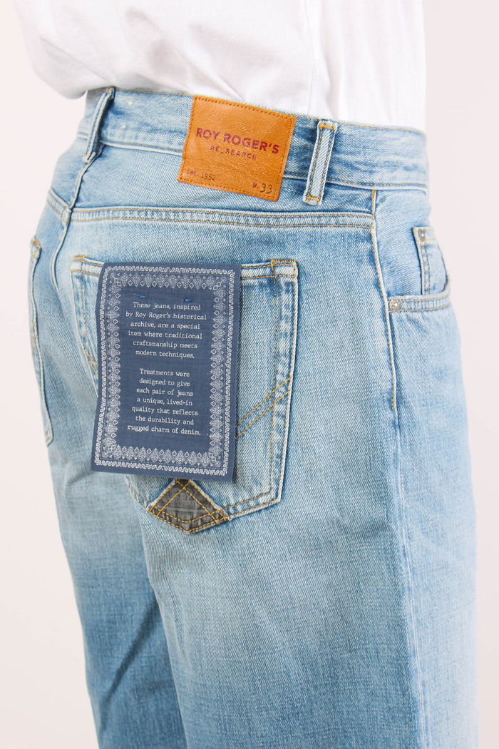 Bermuda Denim Tela Ferma Denim Chiaro-7