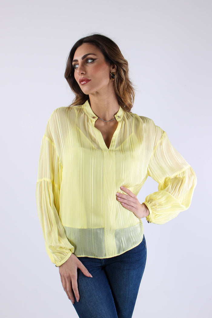 Casacca Ml Effetto Rigato Lemon Juice-7