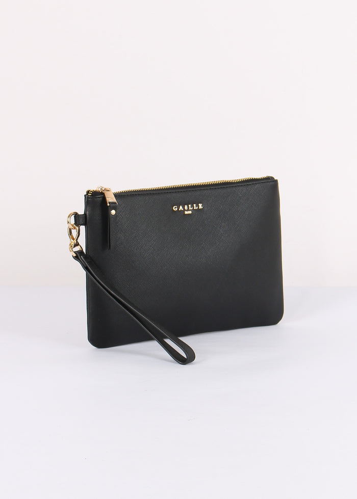 Pochette Saffiano Logo Nero-5