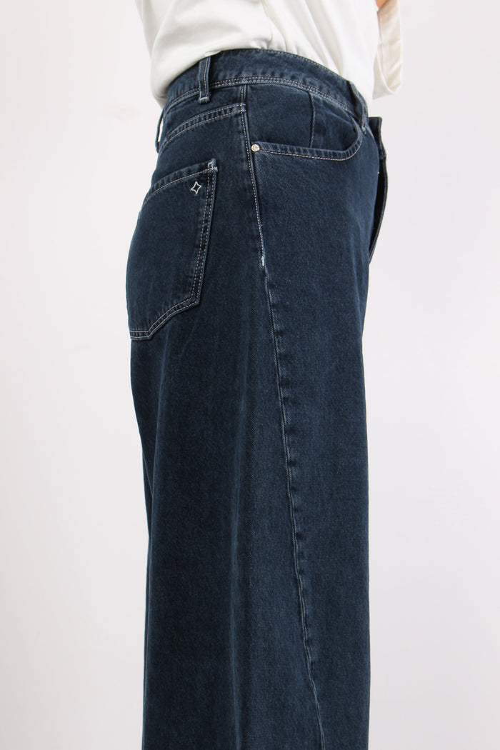Denim Loose Barrel Denim Scuro-7