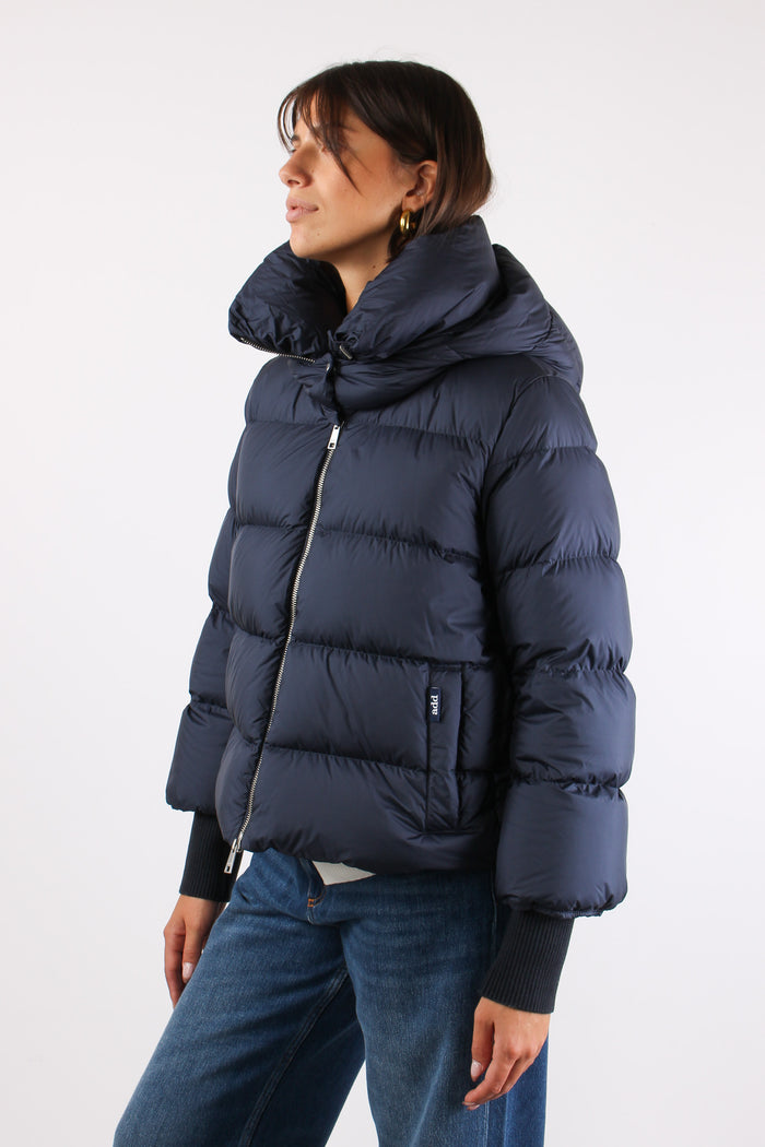 Cappa Manicotto Cappuccio Night Blue-7