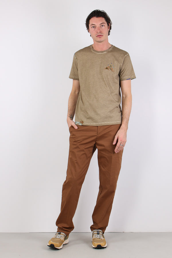 T-shirt Ricamo Cactus Brown
