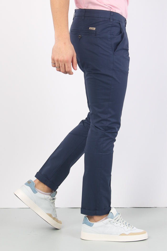 Pantalone Chino Leggero Blu-4