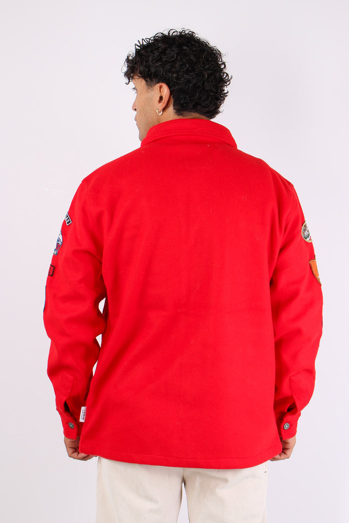 Giacca Misto Lana Patch Rubino-6