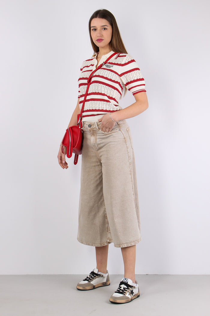 Polo Tricot Riga Lurex Rosso-3