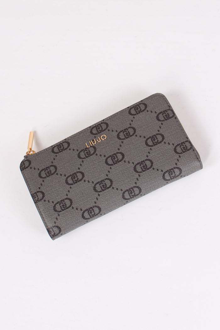 Zip Around Multi Logo Nero-5