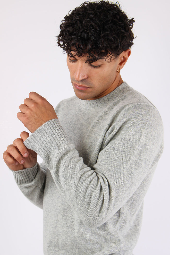 Maglia Girocollo Lambswool Ghiaccio-7
