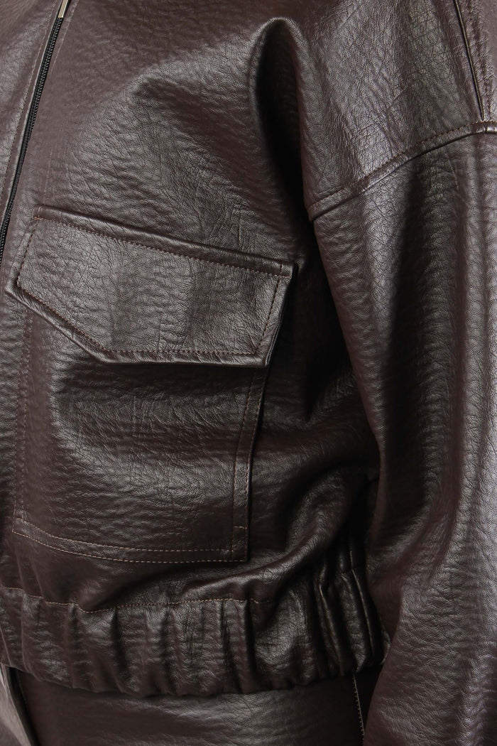 Bomber Pelle Martellata Moro-8