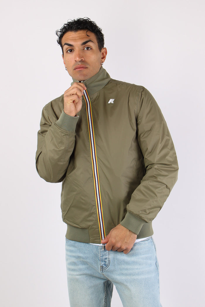 Giubbotto Reversibile Cotone Beige/green-6