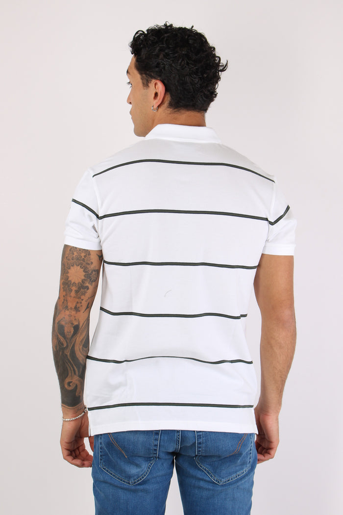 Polo Piquet Riga Bianco/jeep/navy-4