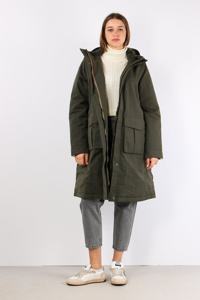 Parka Interno Pelliccia Green Blackish-4