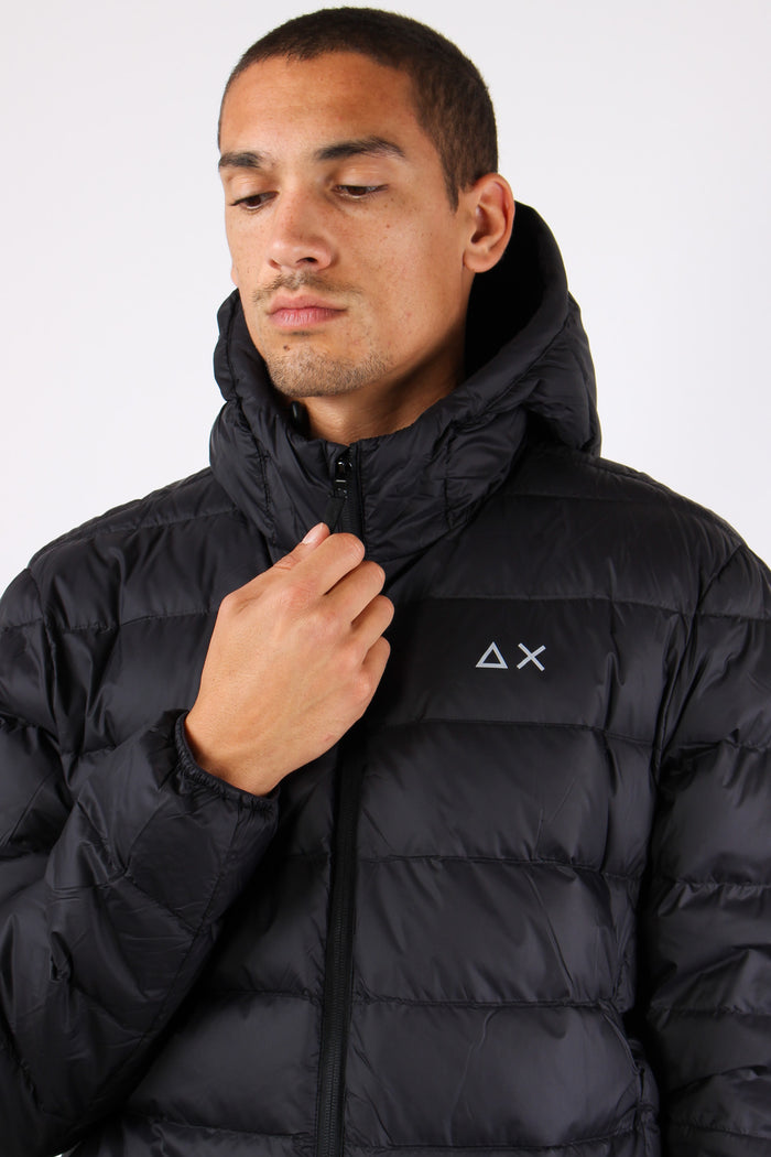 Piumino Cappuccio Nero-7