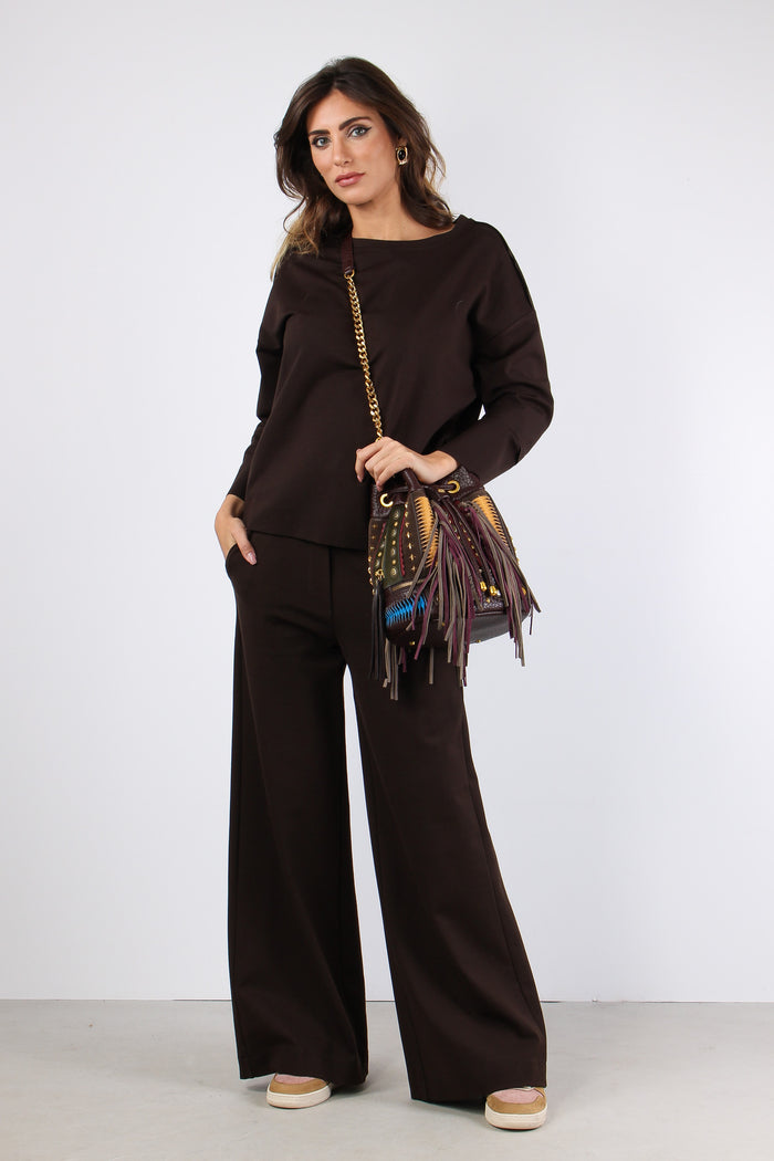 Felpa Taglio Vivo Moro